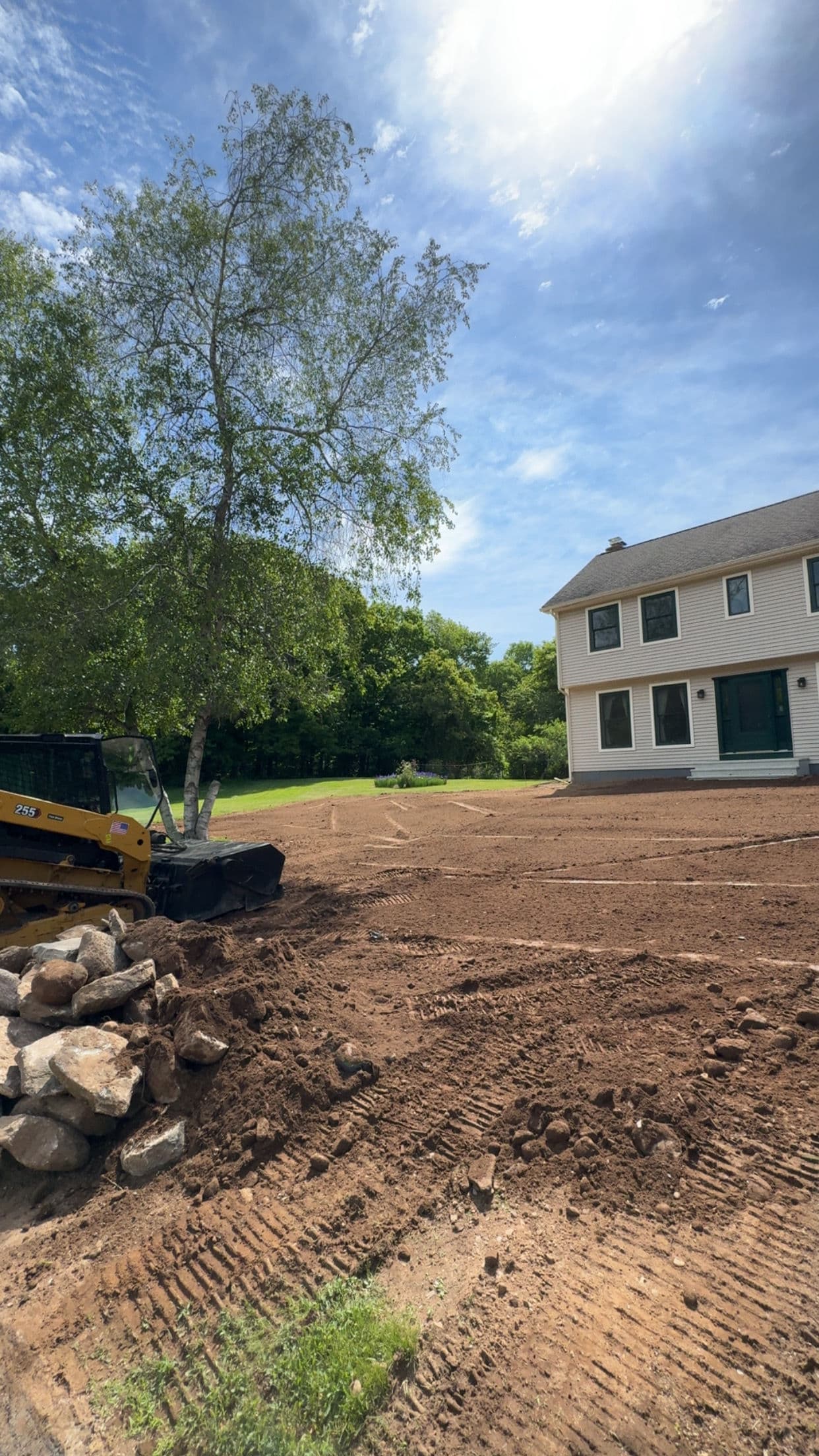 Project Lawn Restoration After Foundation Work in Tolland CT image