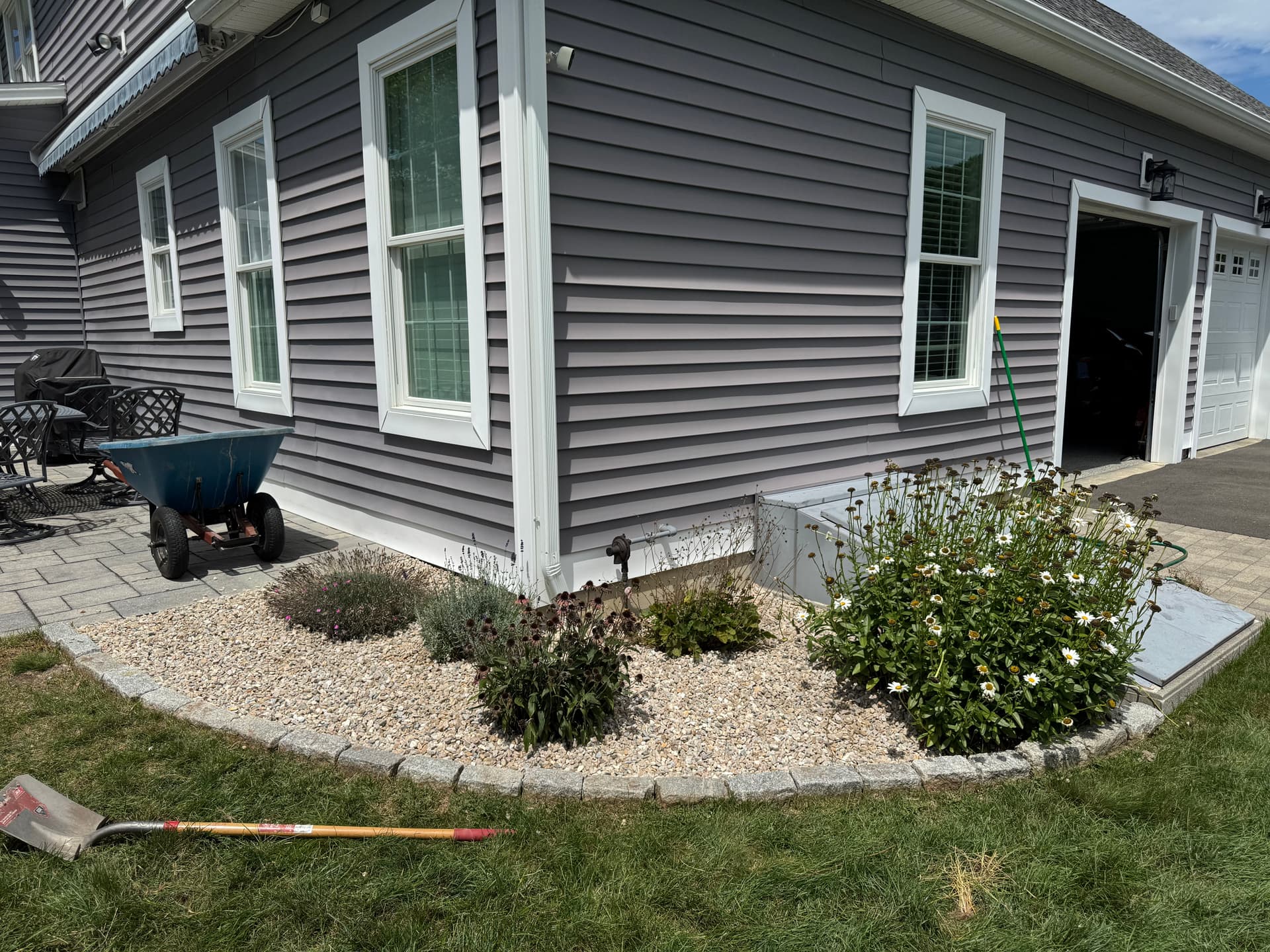 Gallery photos for Stone Bed Reset and Cleanup in Tolland CT: Image #1