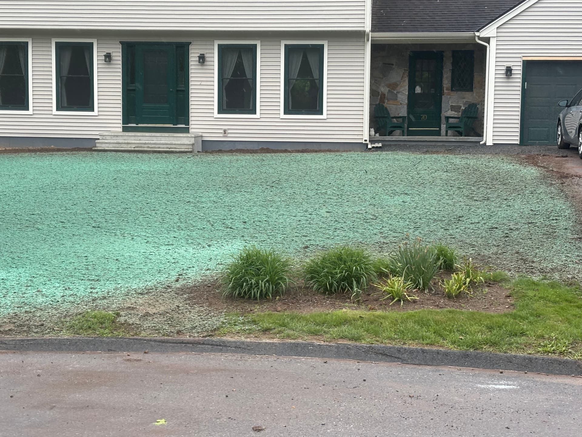 Lawn Restoration After Foundation Work in Tolland CT