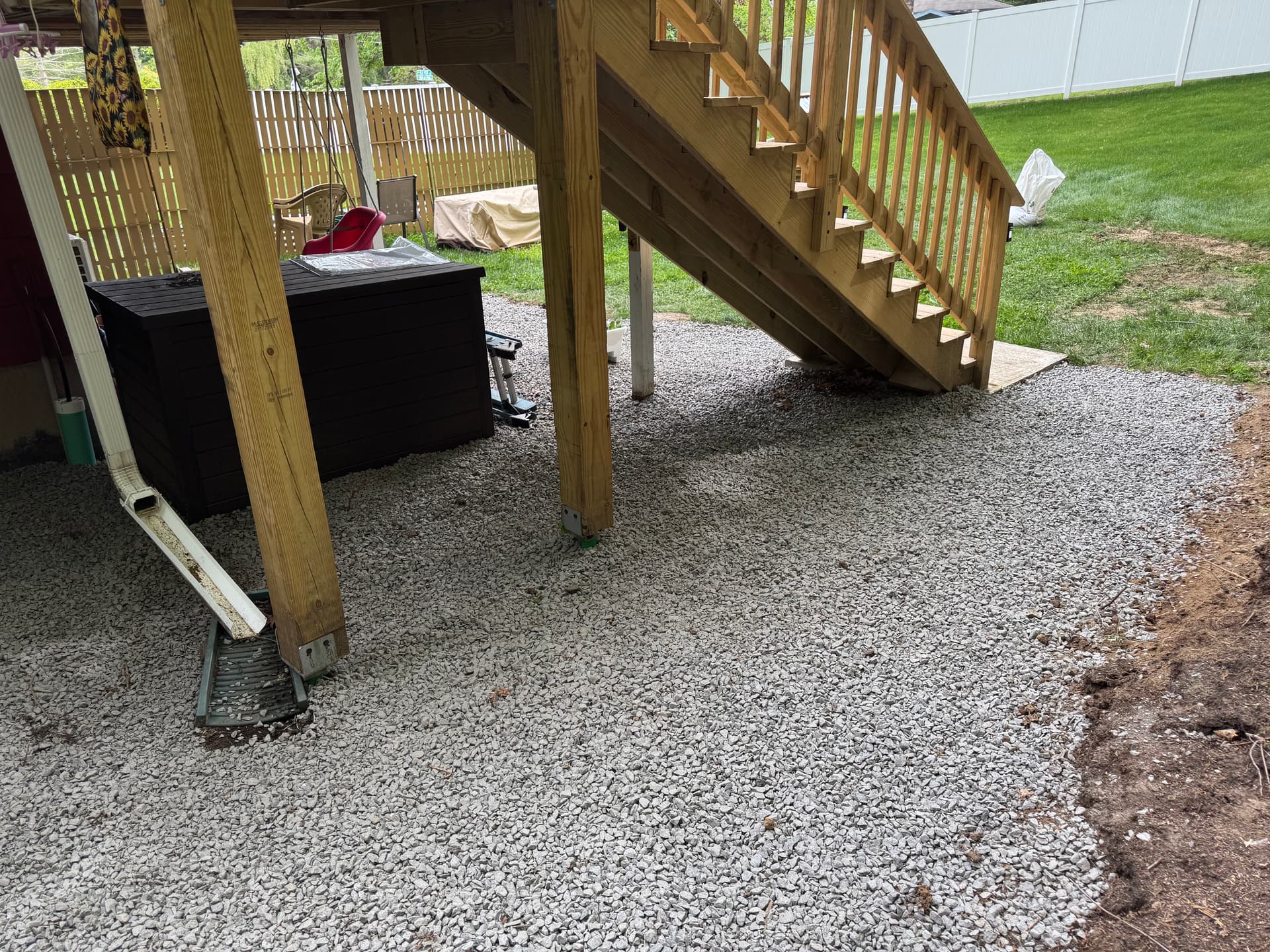 Natural Boulder Wall and Crushed Rock Install in Tolland