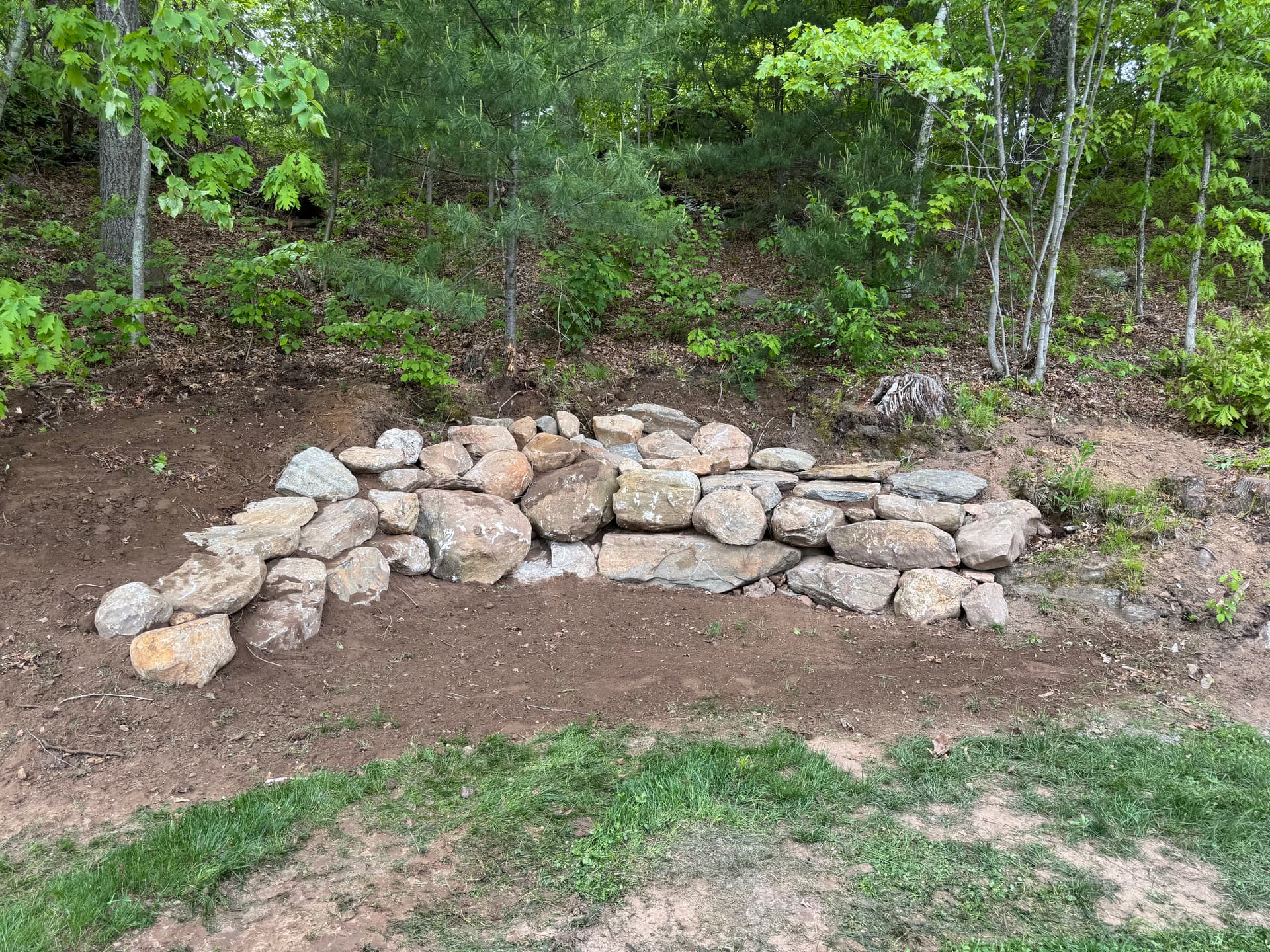 Gallery photos for Natural Boulder Wall and Crushed Rock Install in Tolland: Image #6