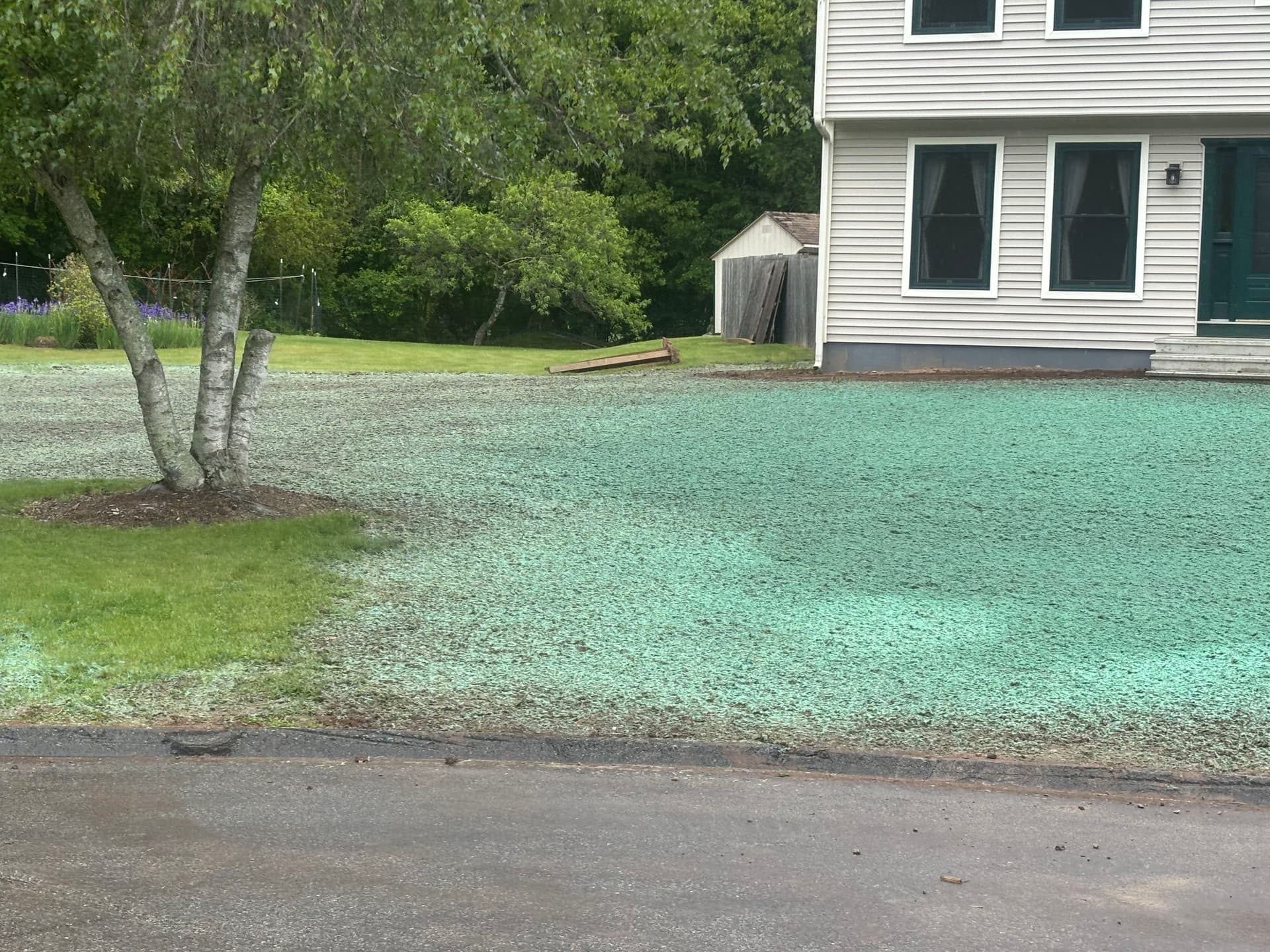 Lawn Restoration After Foundation Work in Tolland CT